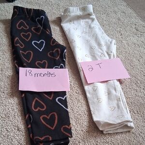 Cat & Jack Heart Pattern Kids Matching Set - Black and Cream